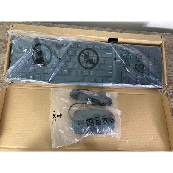 Dell Wired USB Keyboard and Mouse Bundle Black Slim Quiet Keys‎ - Picture 2 of 10